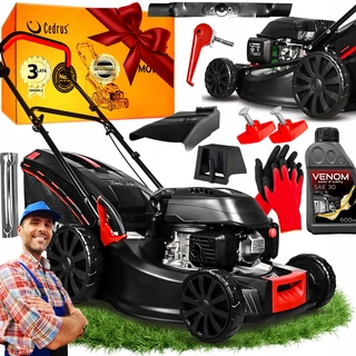 Benzínová, naftová kosačka - Benzínová kosačka Cedrus s košom, objem 145 cm³. košík 65 l, šírka rezu 48 cm + 2 ďalšie produkty